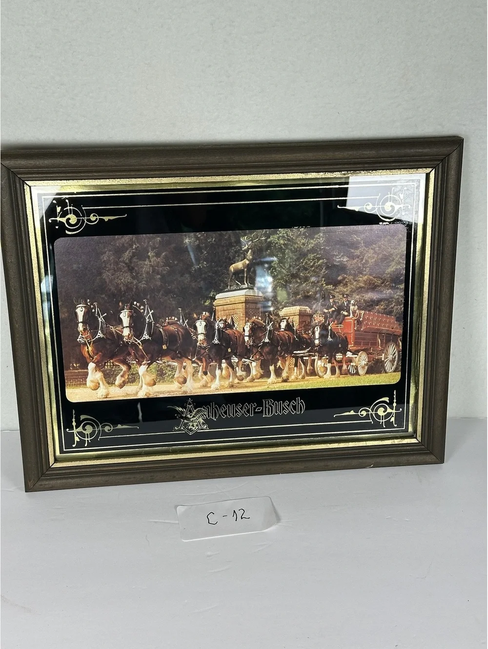 Vintage Anheuser-Busch Clydesdales Mirror George Nathan Associates C-12